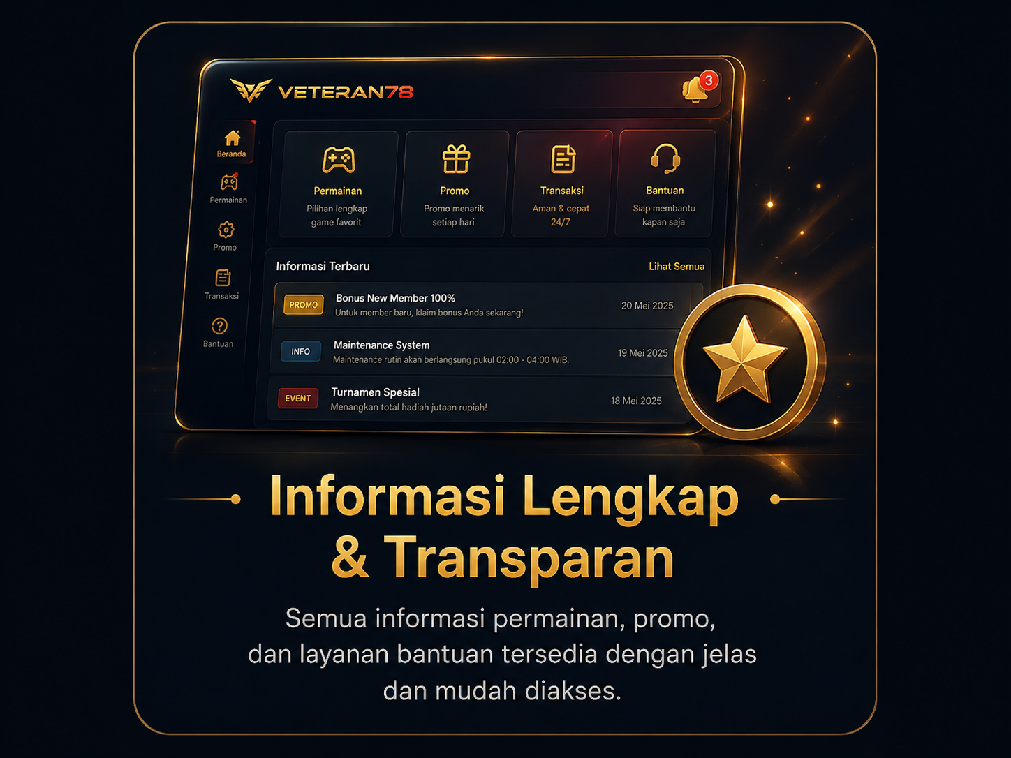 Informasi dan fitur VETERAN78